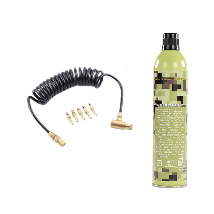 Sortida de gas verd per jugar a Airsoft